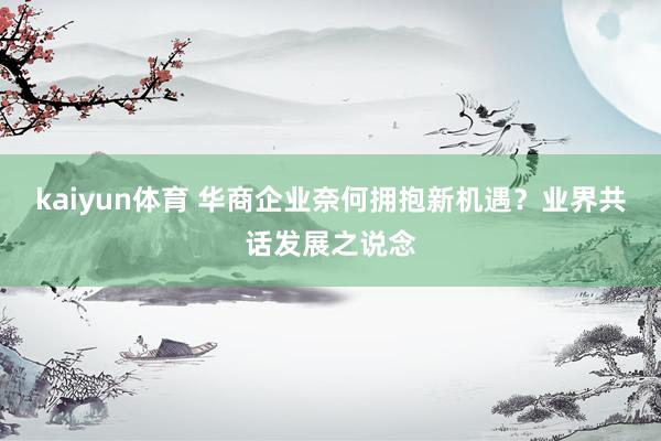 kaiyun体育 华商企业奈何拥抱新机遇？业界共话发展之说念