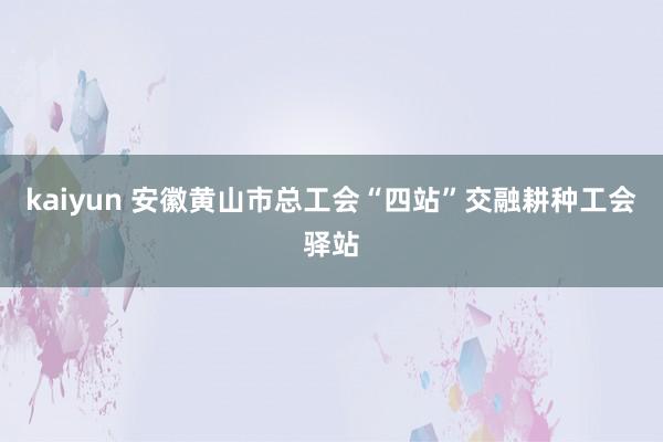 kaiyun 安徽黄山市总工会“四站”交融耕种工会驿站