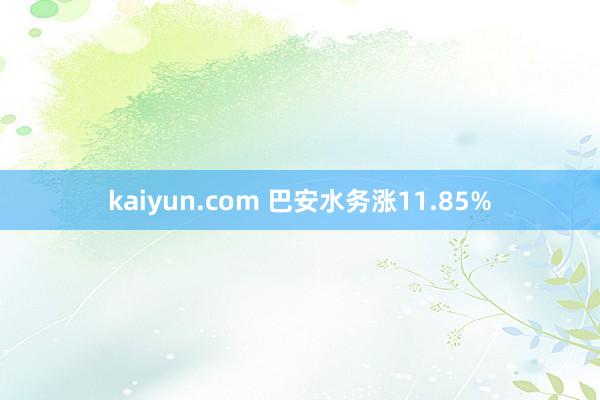 kaiyun.com 巴安水务涨11.85%