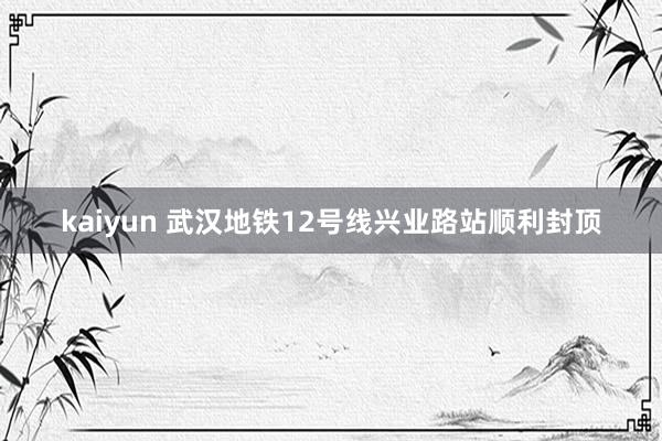 kaiyun 武汉地铁12号线兴业路站顺利封顶