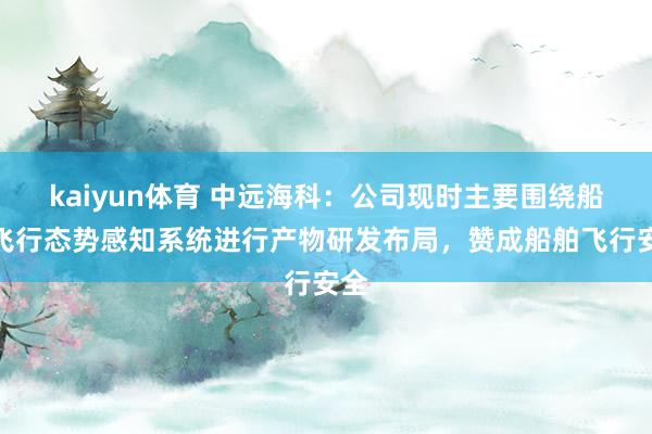 kaiyun体育 中远海科：公司现时主要围绕船舶飞行态势感知系统进行产物研发布局，赞成船舶飞行安全