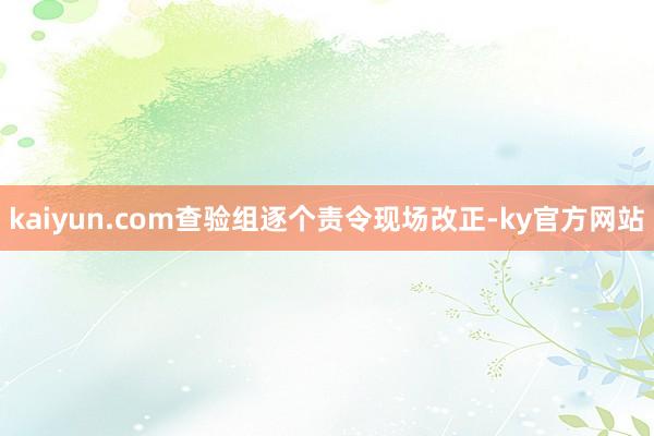 kaiyun.com查验组逐个责令现场改正-ky官方网站