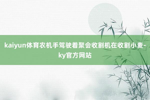 kaiyun体育农机手驾驶着聚会收割机在收割小麦-ky官方网站