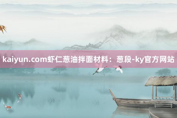 kaiyun.com虾仁葱油拌面材料：葱段-ky官方网站